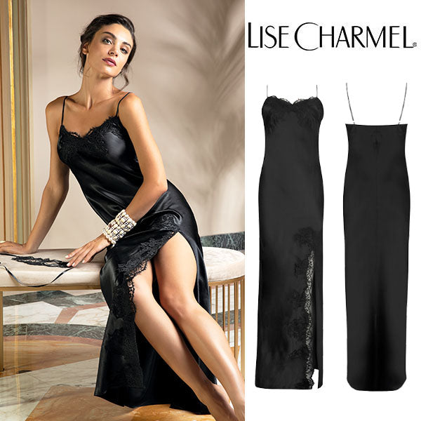 [C80no] ロングドレス ロングスリップ ストレッチシルクサテン 品番ALC1180 【LISE CHARMEL】【リズシャルメル】