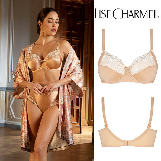 [C80pe] フルカップブラ脇補強タイプ(D,E,F) 品番ACC6180 ※大きめ注意【LISE CHARMEL】【リズシャルメル】