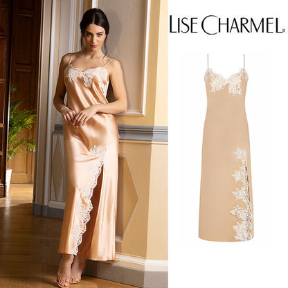 [C80pe] ロングドレス ロングスリップ ストレッチシルクサテン 品番ALC1180 【LISE CHARMEL】【リズシャルメル】