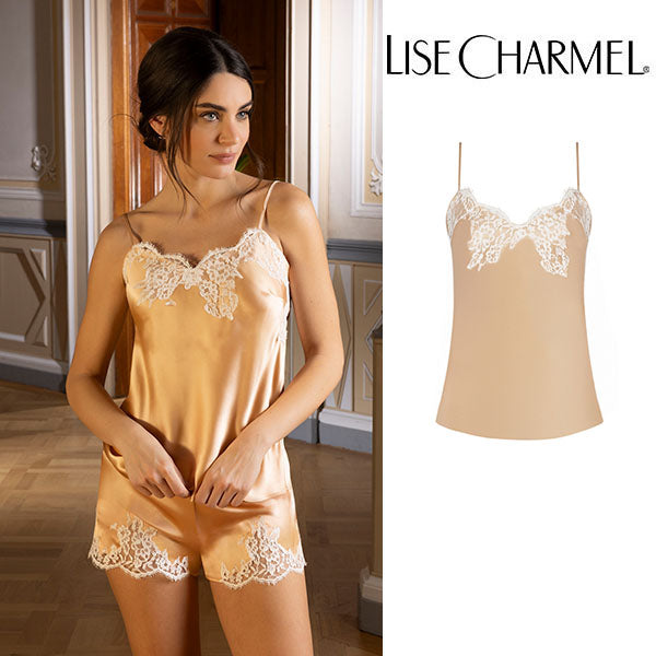 [C80pe] キャミソール ストレッチシルクサテン 品番ALC4280 【LISE CHARMEL】【リズシャルメル】
