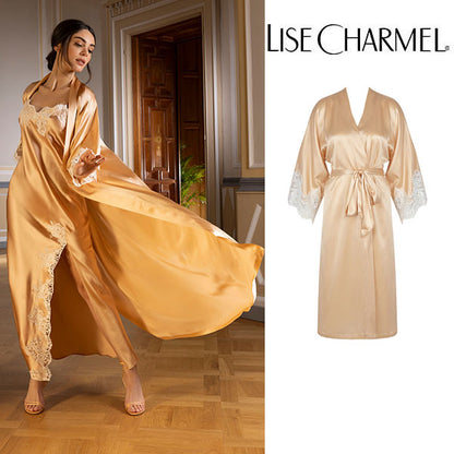 [C80pe] ロングガウン ストレッチシルクサテン 品番ALC6780 【LISE CHARMEL】【リズシャルメル】