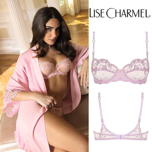 [H15da] パッドなし3/4ブラ(D,E) 品番ACH3015 ※大きめ注意 【LISE CHARMEL】【リズシャルメル】