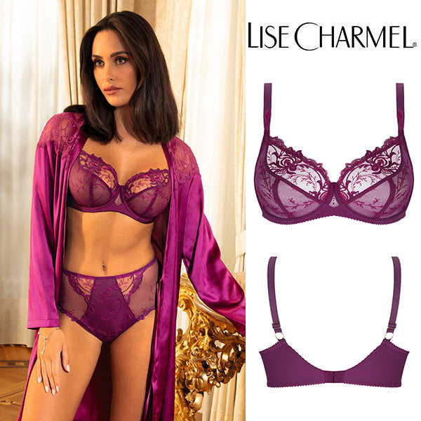 [H72sa] ※グラマーさん向け 3/4パッドなしブラ(D,E,F) 品番BCH2872 ※大きめ注意【LISE CHARMEL】【リズシャルメル】
