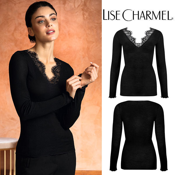[J10no] 長袖ニット ウール・シルク 品番ANJ9010 【LISE CHARMEL】【リズシャルメル】