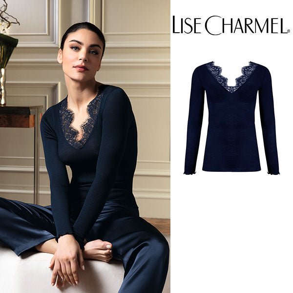 [J10pb] 長袖ニット ウール・シルク 品番ANJ9010 【LISE CHARMEL】【リズシャルメル】