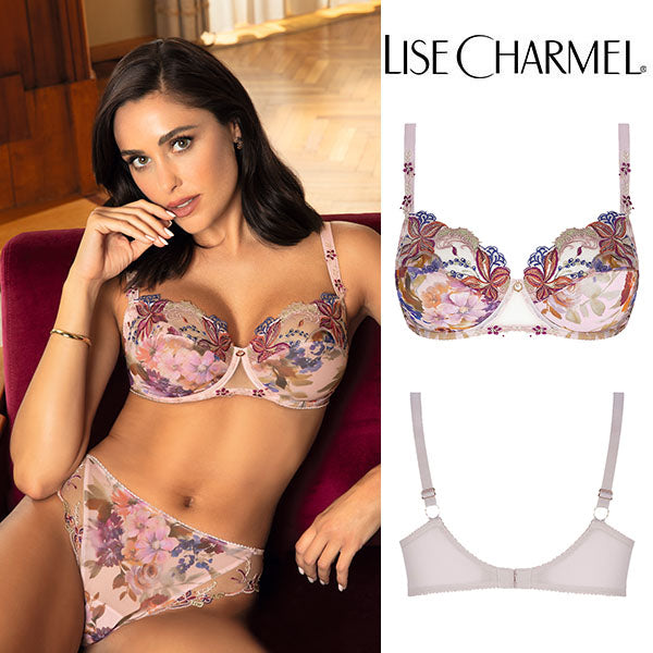 [J27rh] ※グラマーさん向け 3/4パッドなしブラ(D,E,F) 品番BCJ3027 ※大きめ注意【LISE CHARMEL】【リズシャルメル】