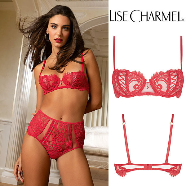 [J35gv] パッドなしハーフカップブラ(B,C) 品番ACJ3435 【LISE CHARMEL】【リズシャルメル】