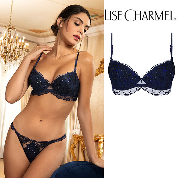 [J73bn] モールドカップブラ(スパンコール付き)(D,E) 品番ACJ8973 ※大きめ注意 【LISE CHARMEL】【リズシャルメル】