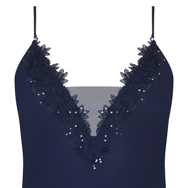 [J73bn] スリップ(スパンコール付き) シルクサテン 品番ALJ1473 【LISE CHARMEL】【リズシャルメル】