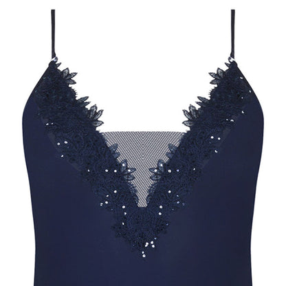 [J73bn] スリップ(スパンコール付き) シルクサテン 品番ALJ1473 【LISE CHARMEL】【リズシャルメル】