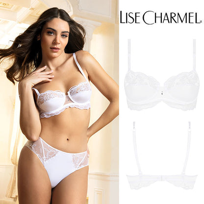 [J73bl] パッドなし3/4ブラ(D,E) 品番ACJ3073 ※大きめ注意 【LISE CHARMEL】【リズシャルメル】