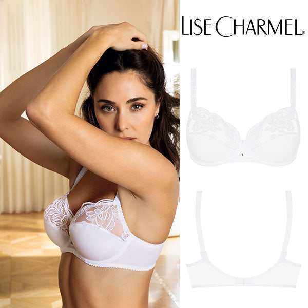 [J73bl] ※グラマーさん向け 3/4パッドなしブラ(D,E,F) 品番BCJ3073 ※大きめ注意【LISE CHARMEL】【リズシャルメル】