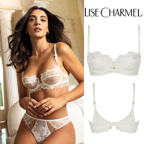 [J82en] パッドなし3/4ブラ(D,E) 品番ACJ3082 ※大きめ注意 【LISE CHARMEL】【リズシャルメル】