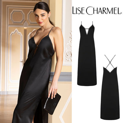 [M05na] ロングドレス シルクサテン 品番ALM7305 【LISE CHARMEL】【リズシャルメル】