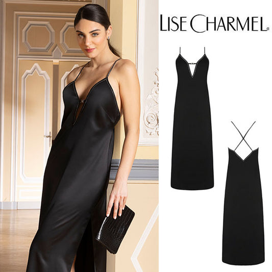 [M05na] ロングドレス シルクサテン 品番ALM7305 【LISE CHARMEL】【リズシャルメル】
