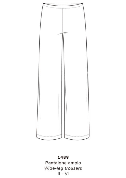 【1489】WOMAN WIDE-LEG TROUSERS MODAL/CASHMERE/EA【Oscalito】