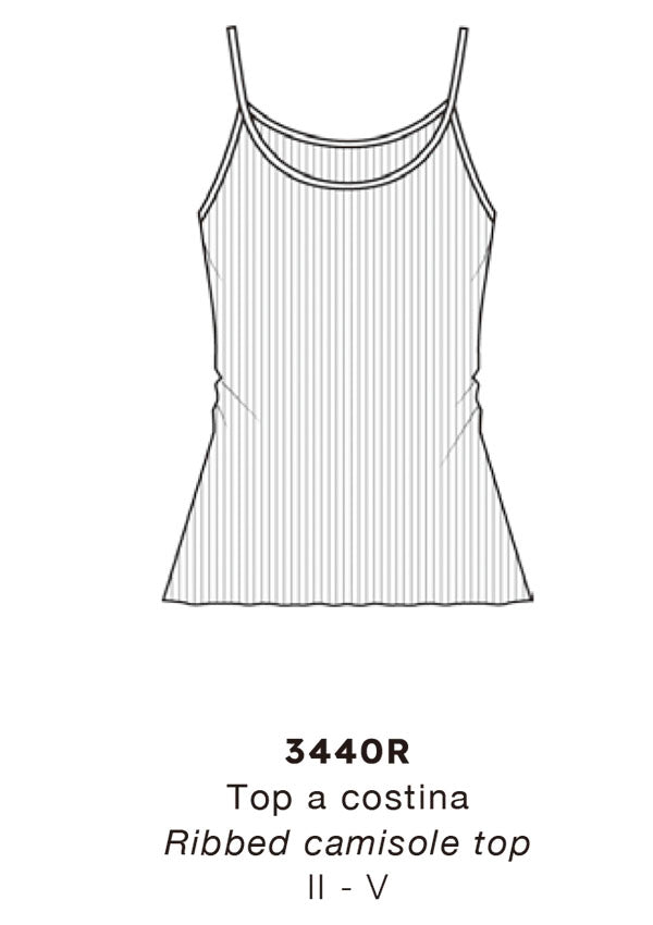 【3440R  】WOMAN CAMI TOP WOOL SILK RIB【Oscalito】