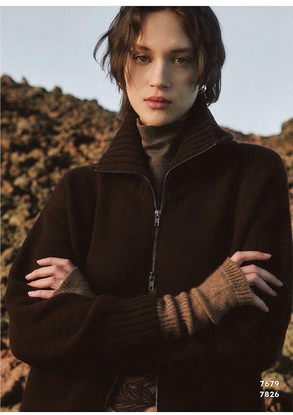 【7679】D CARDIGAN LANA CON ZIP 【Oscalito】