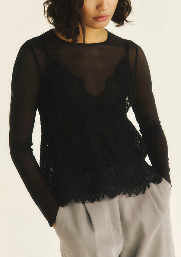 【7833】WOMAN TOP ALLOVER LACE【Oscalito】