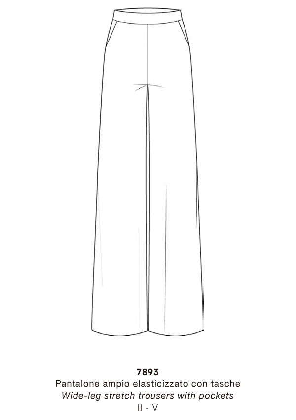 【7893】D PANTALONE VISCOSA AMPIOCON TASCHE【Oscalito】