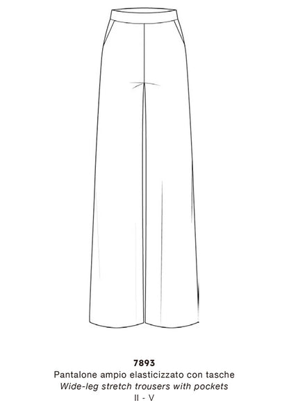 【7893】D PANTALONE VISCOSA AMPIOCON TASCHE【Oscalito】